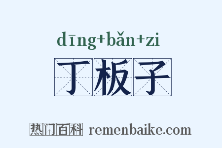 丁板子是什么意思的图片